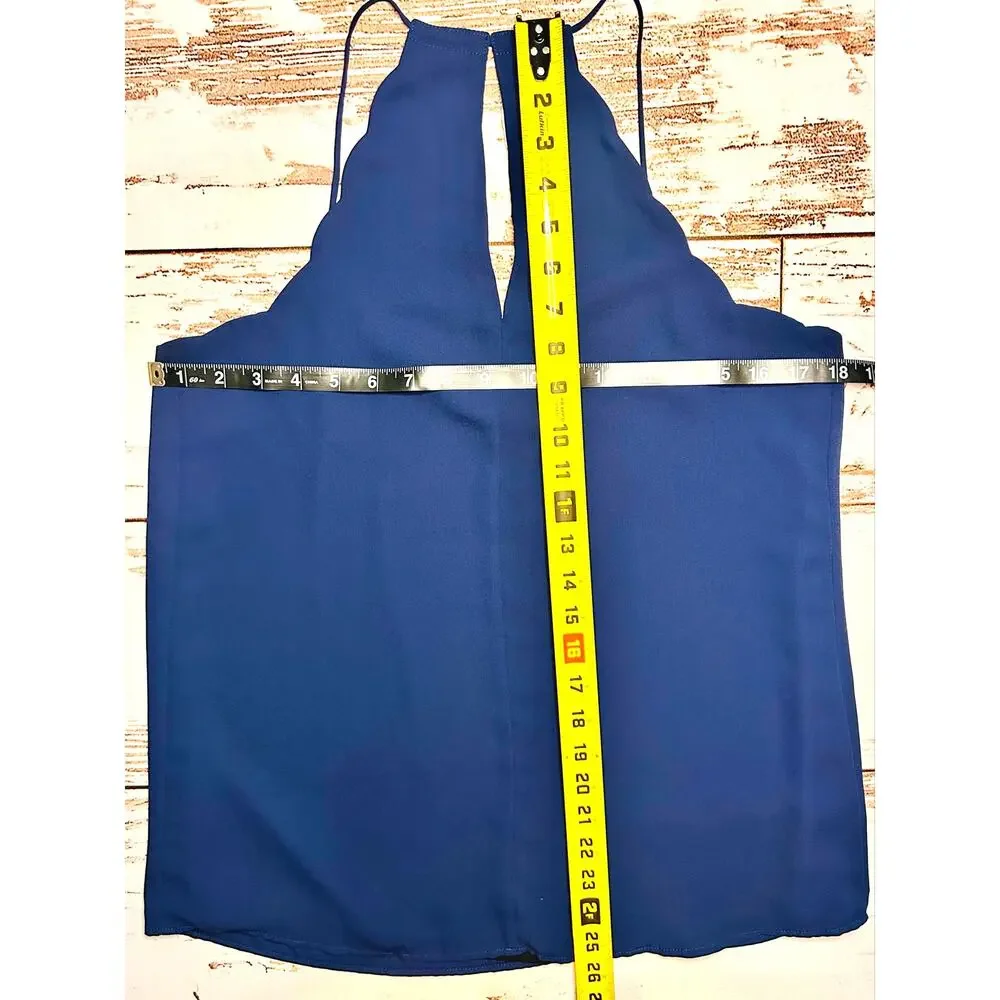 J. Crew Blue Scalloped Trim Racerback Camisole Tank Top Medium